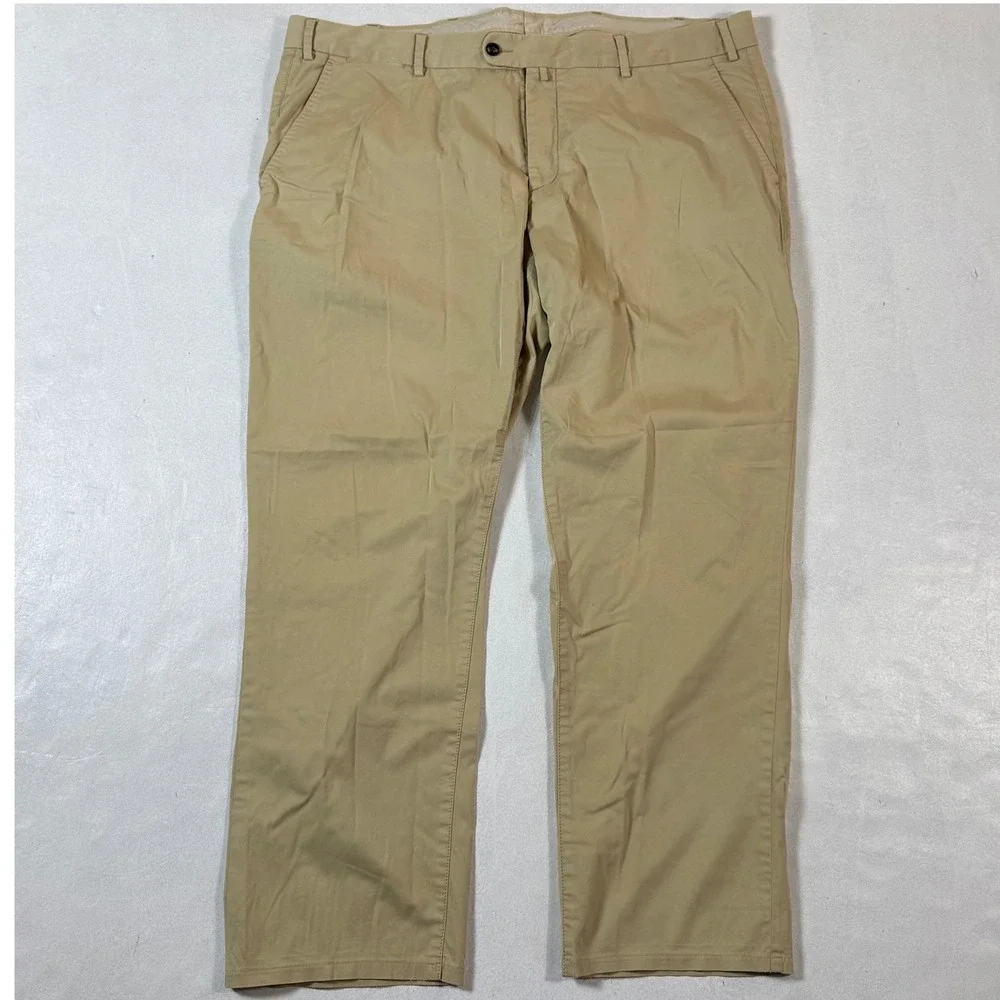 SUITSUPPLY‎ Khaki Chinos Mens 40x29 Pure Cotton Straight Fit Casual Trousers